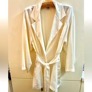 Jennifer Moore Women's Solid Elegant Tied Robe, Thin Sexy Sleepwear Sz P (S XS)